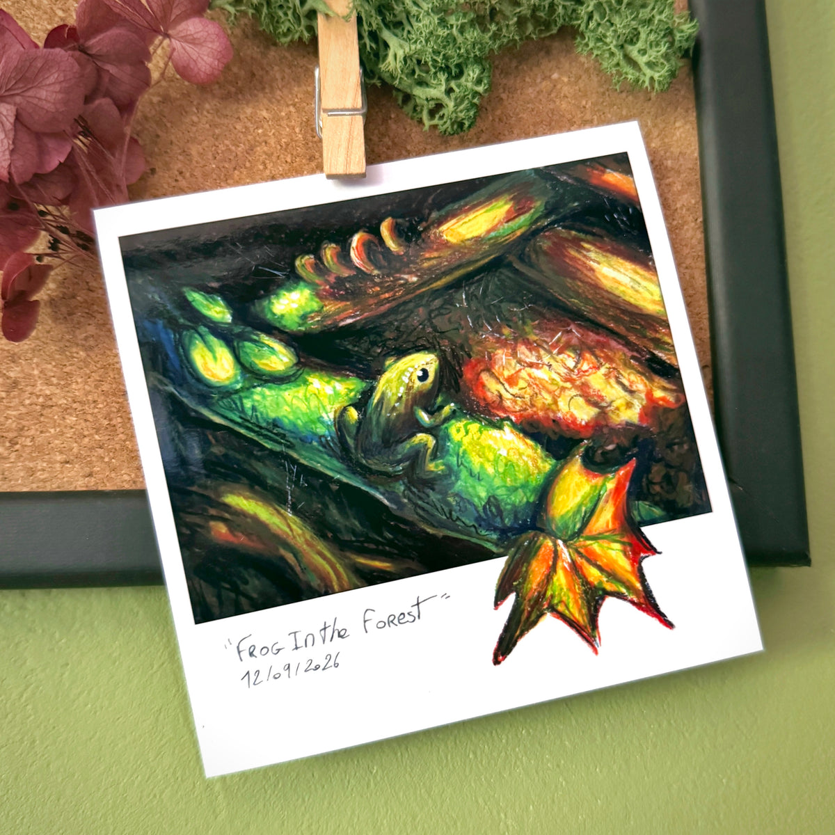 « Frog In the Forest » "Polaroid" Mini Print