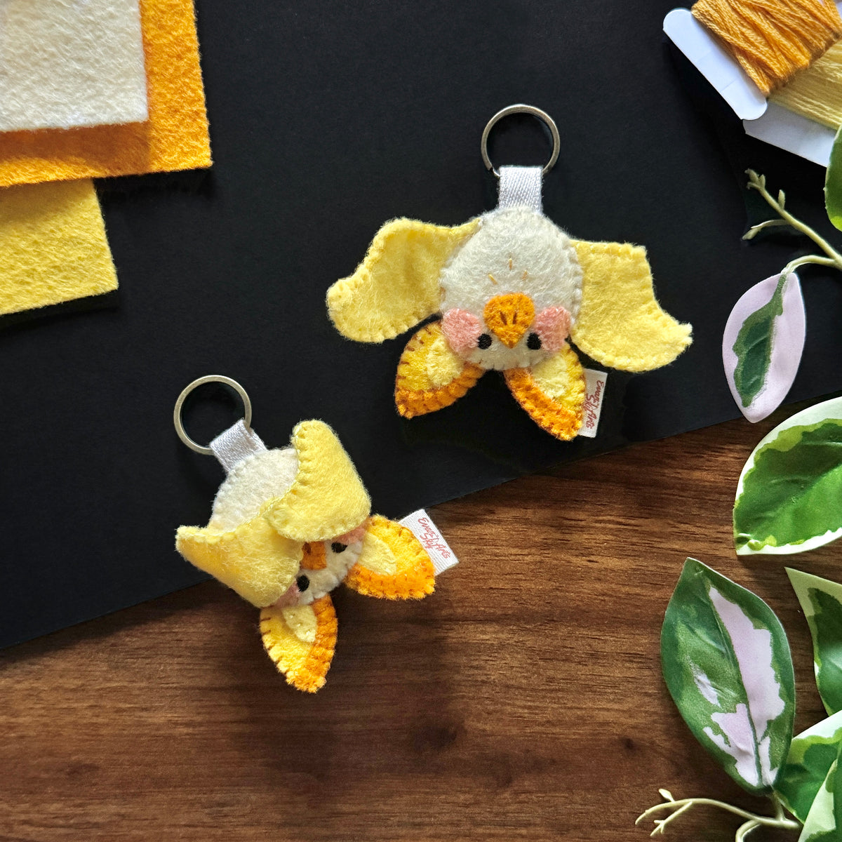 Honduran White Bat Keychain