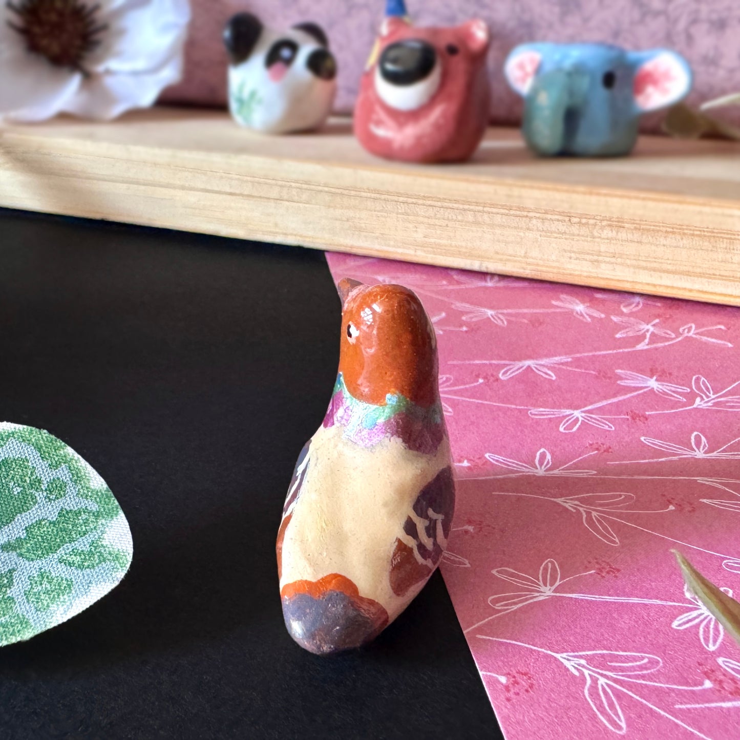 Copper Pigeon Figurine