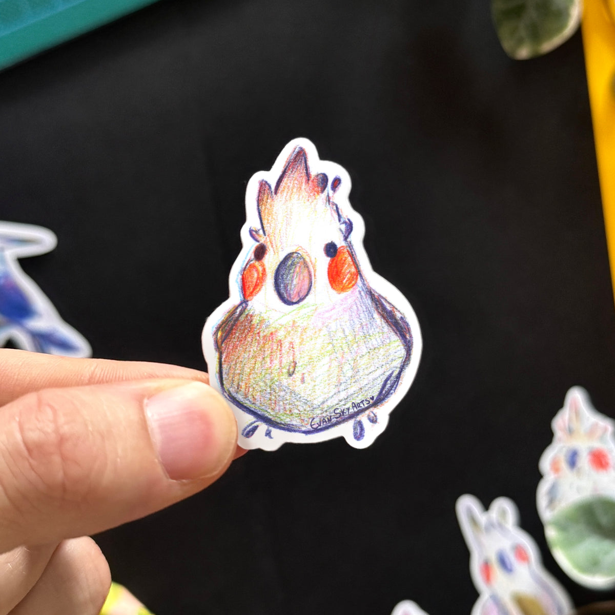 Stickers: Cockatiel hairstyles