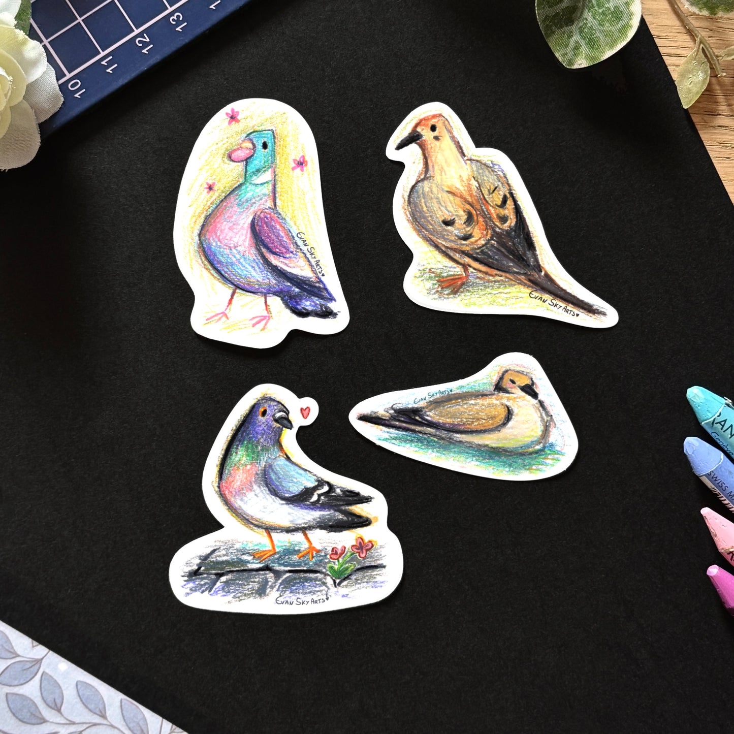 Pigeon Species Stickers