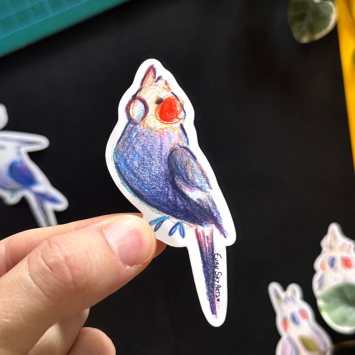 Stickers: Cockatiel hairstyles