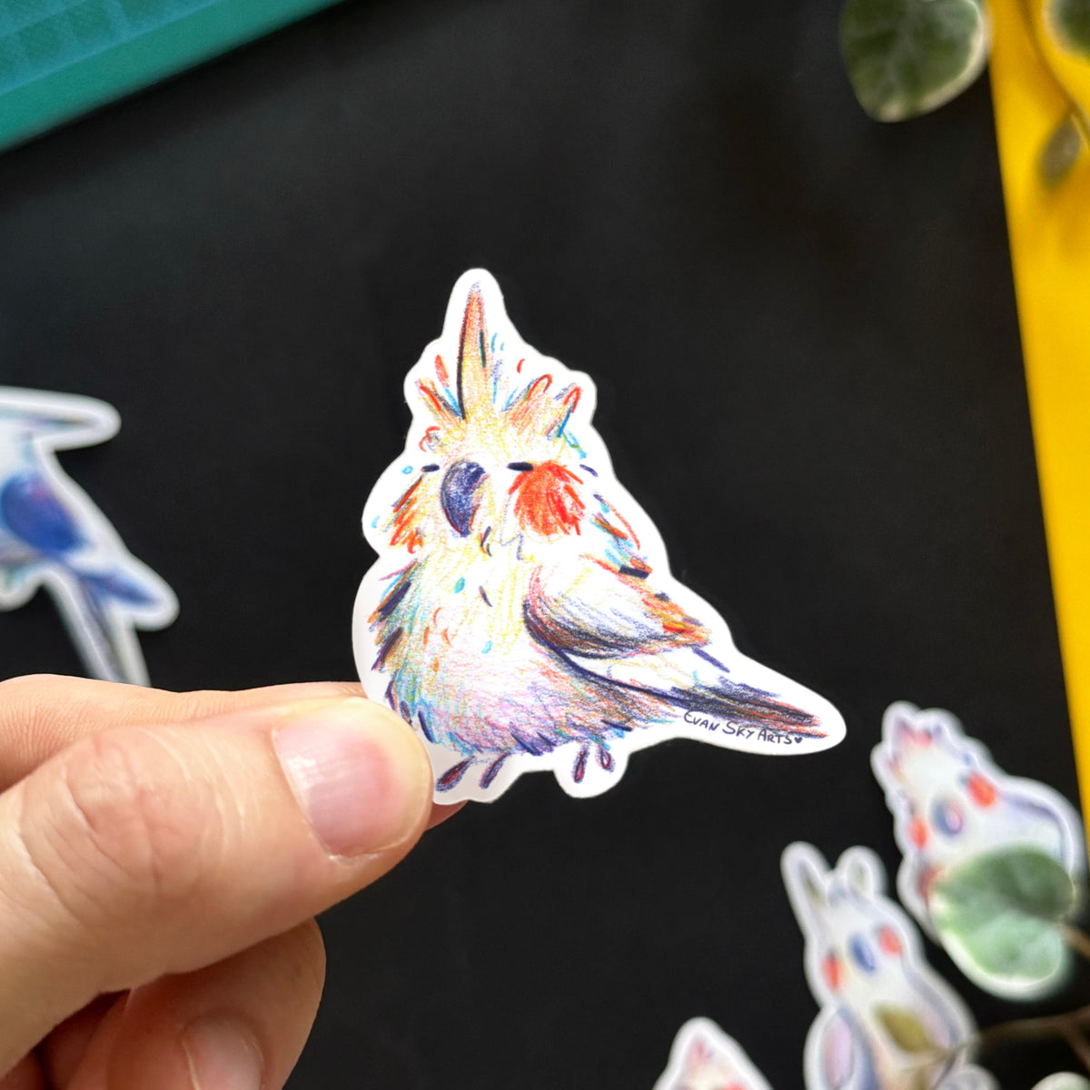 Stickers: Cockatiel hairstyles