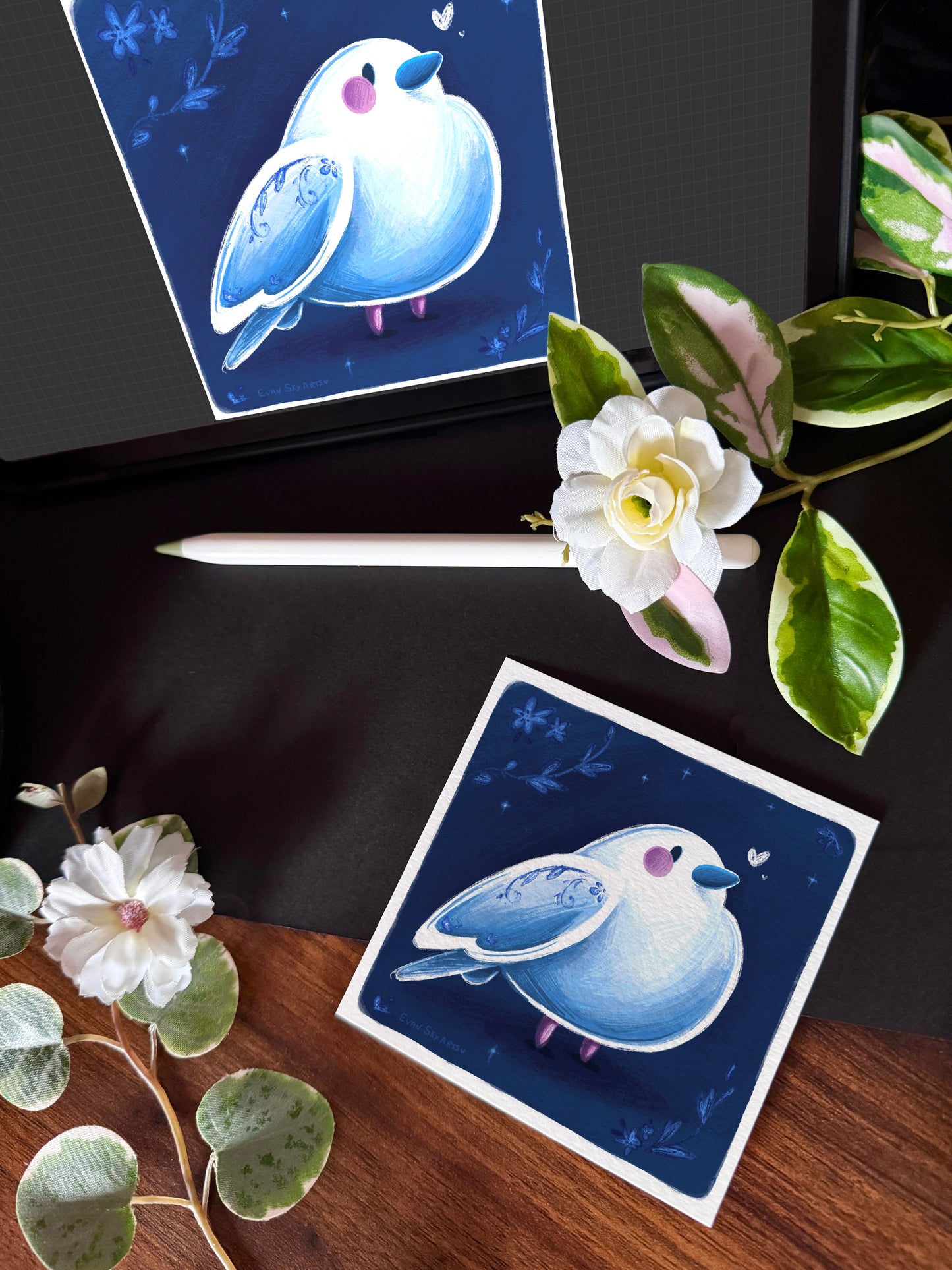 Mini-Print « Oiseau Porcelaine »