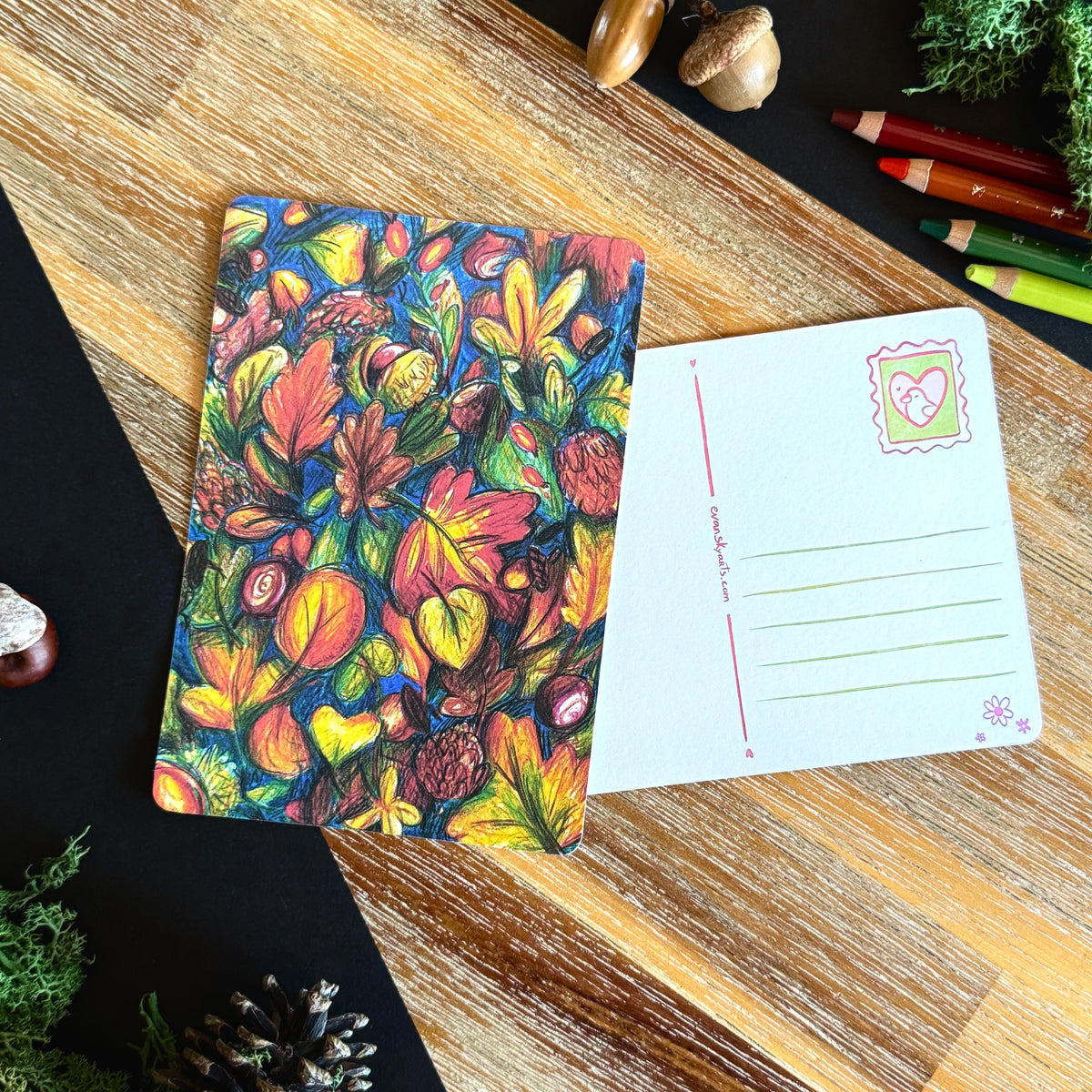 « Fallen Foliage » Postcard