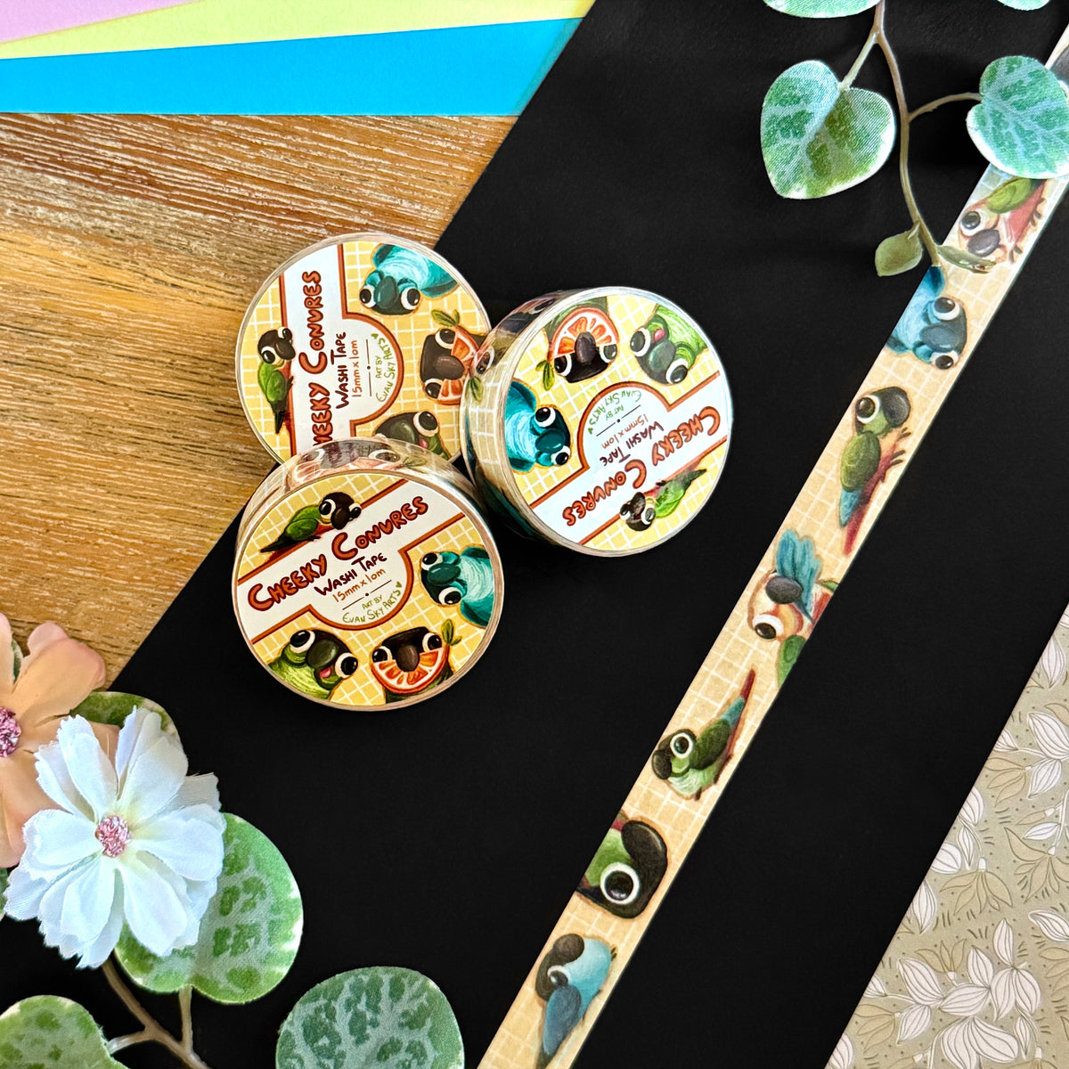 Washi Tape: Goofy Parrotlets