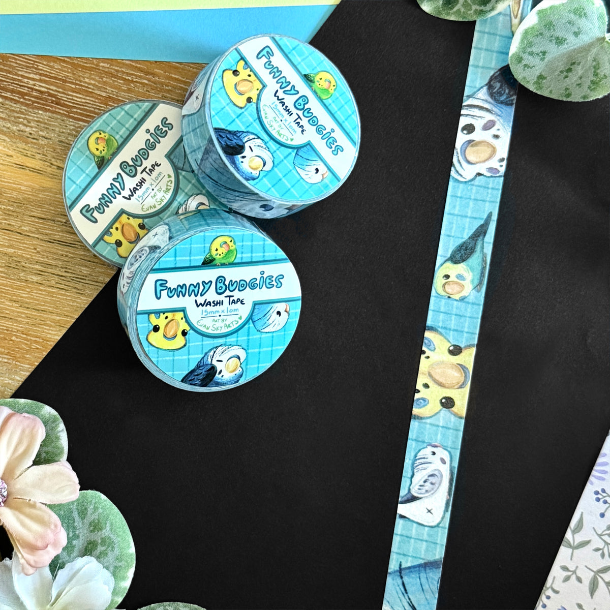 Washi Tape: Goofy Parrotlets
