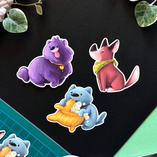 Complementary dogs Stickers