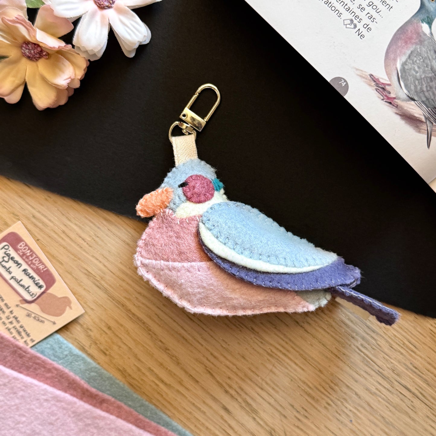 Common Wood Pigeon Bag Charm