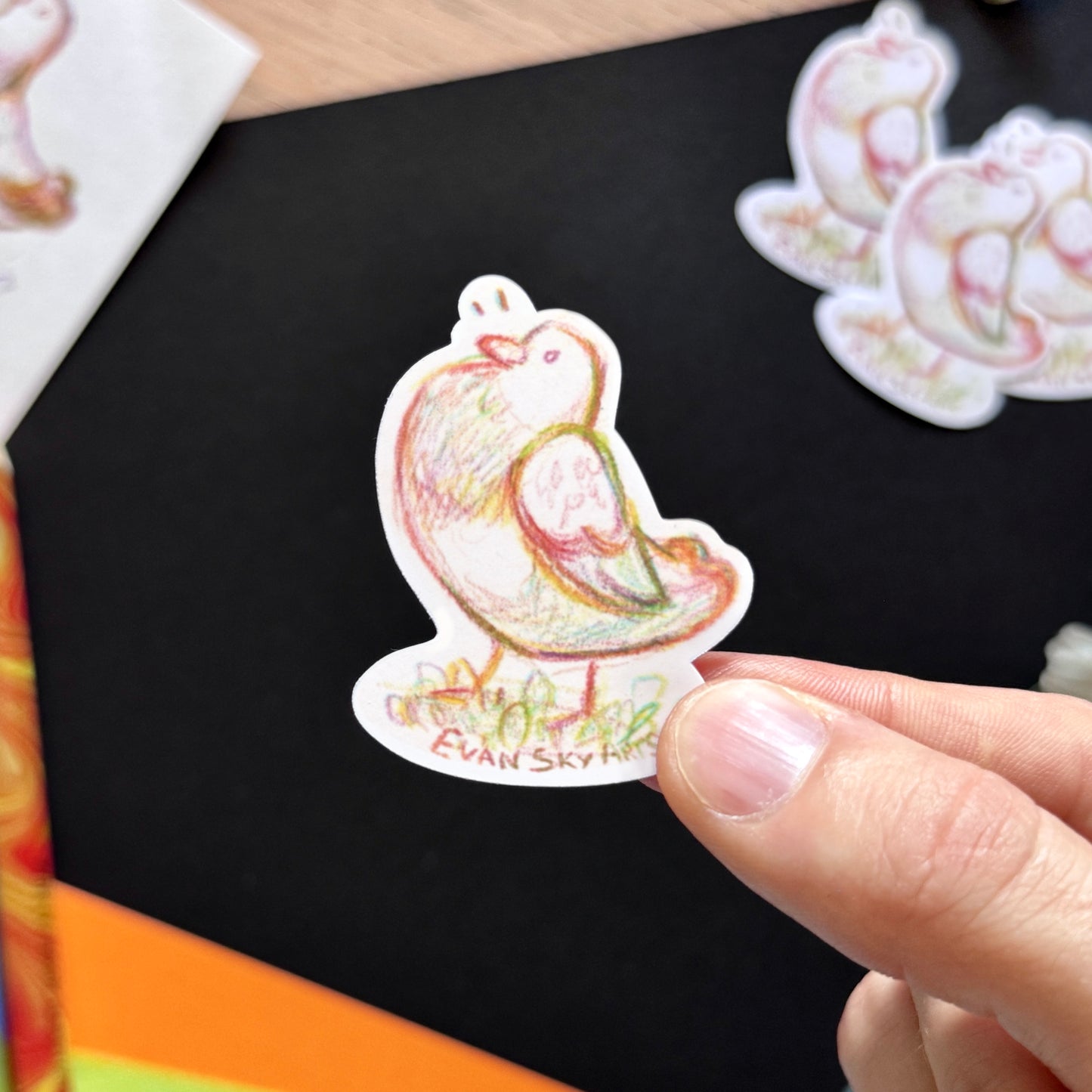 Stickers: Pigeons Arc-en-ciel